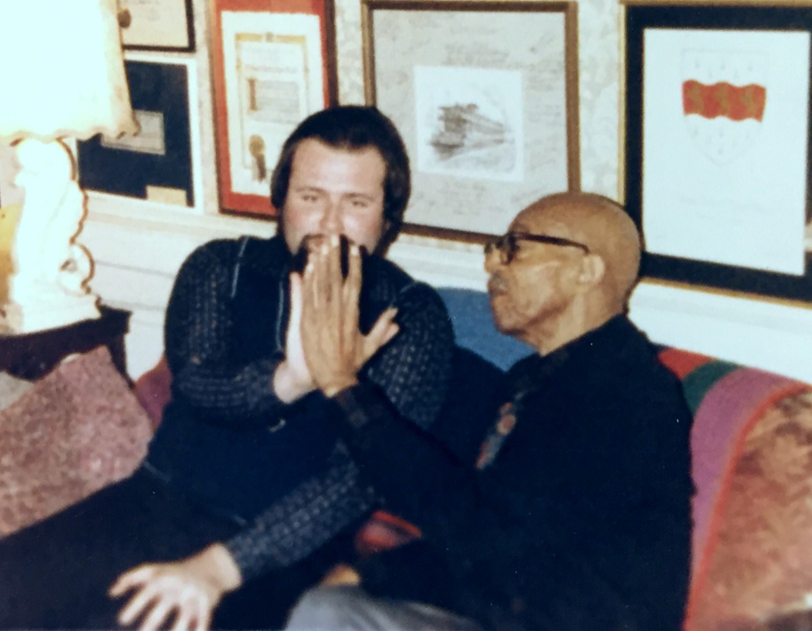 Eubie Blake and I 
comparing hand spans
